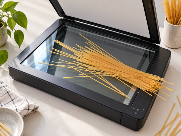 Spaghetti op de scanner